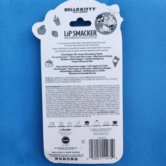 NEW Lip Smacker Sanrio Hello Kitty 8-Piece Flavored Lip Balm My Melody Little - Picture 2 of 16